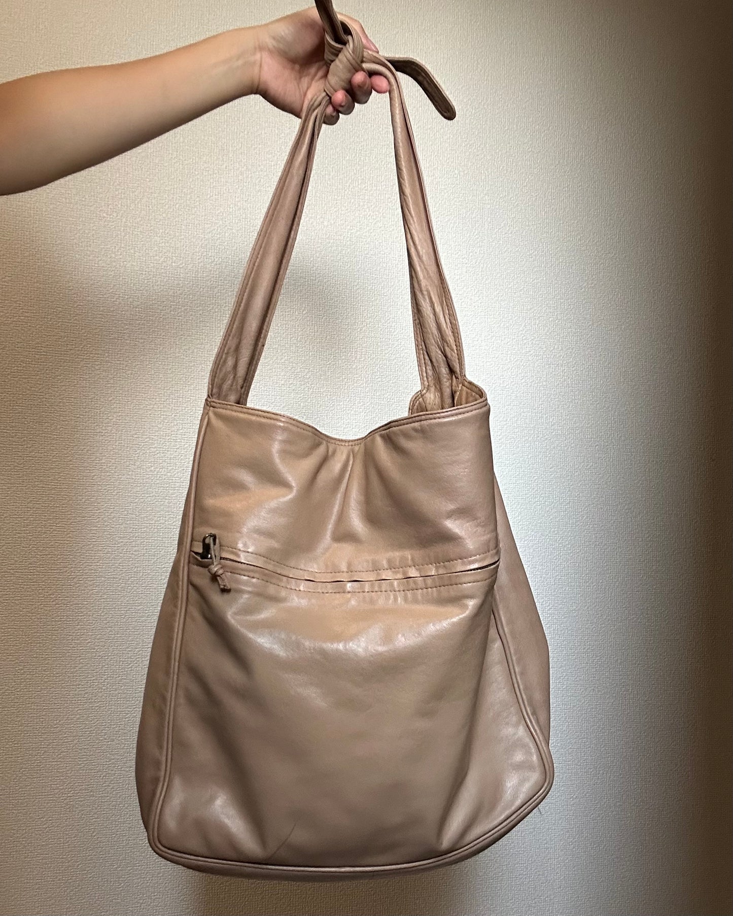 Bottega Veneta Soft Beige Leather Hobo Bag