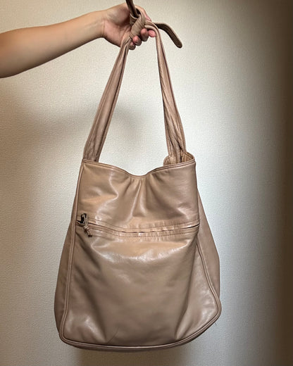 Bottega Veneta Soft Beige Leather Hobo Bag