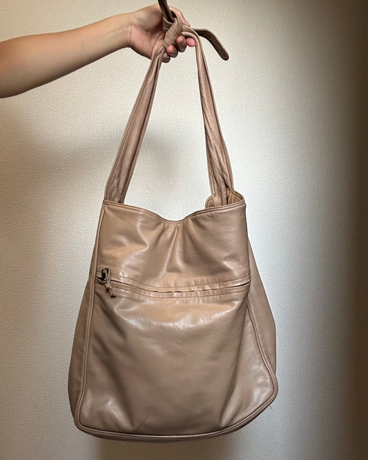 Bottega Veneta Soft Beige Leather Hobo Bag
