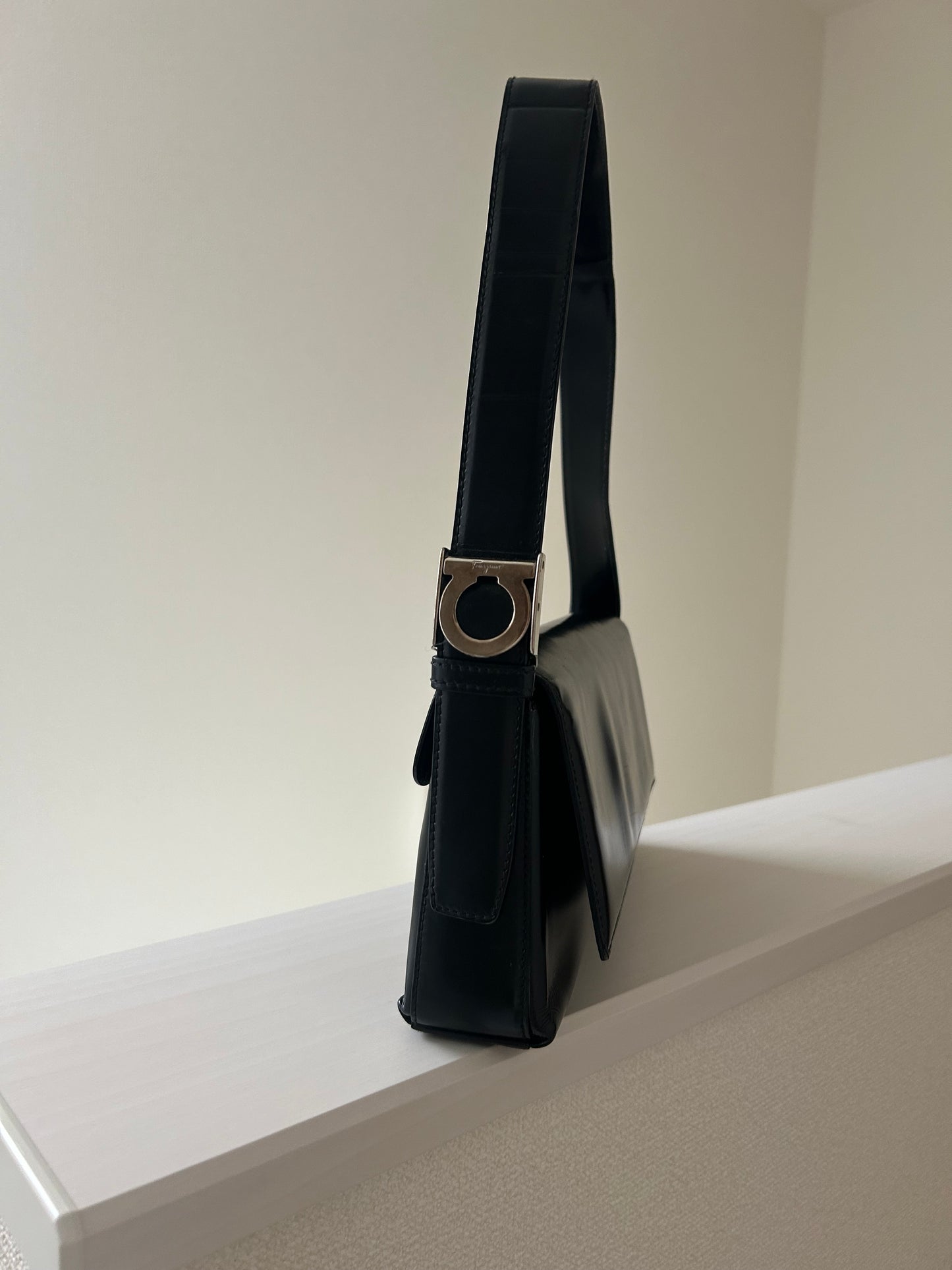 Ferragamo Y2K Patent Leather East West Bag