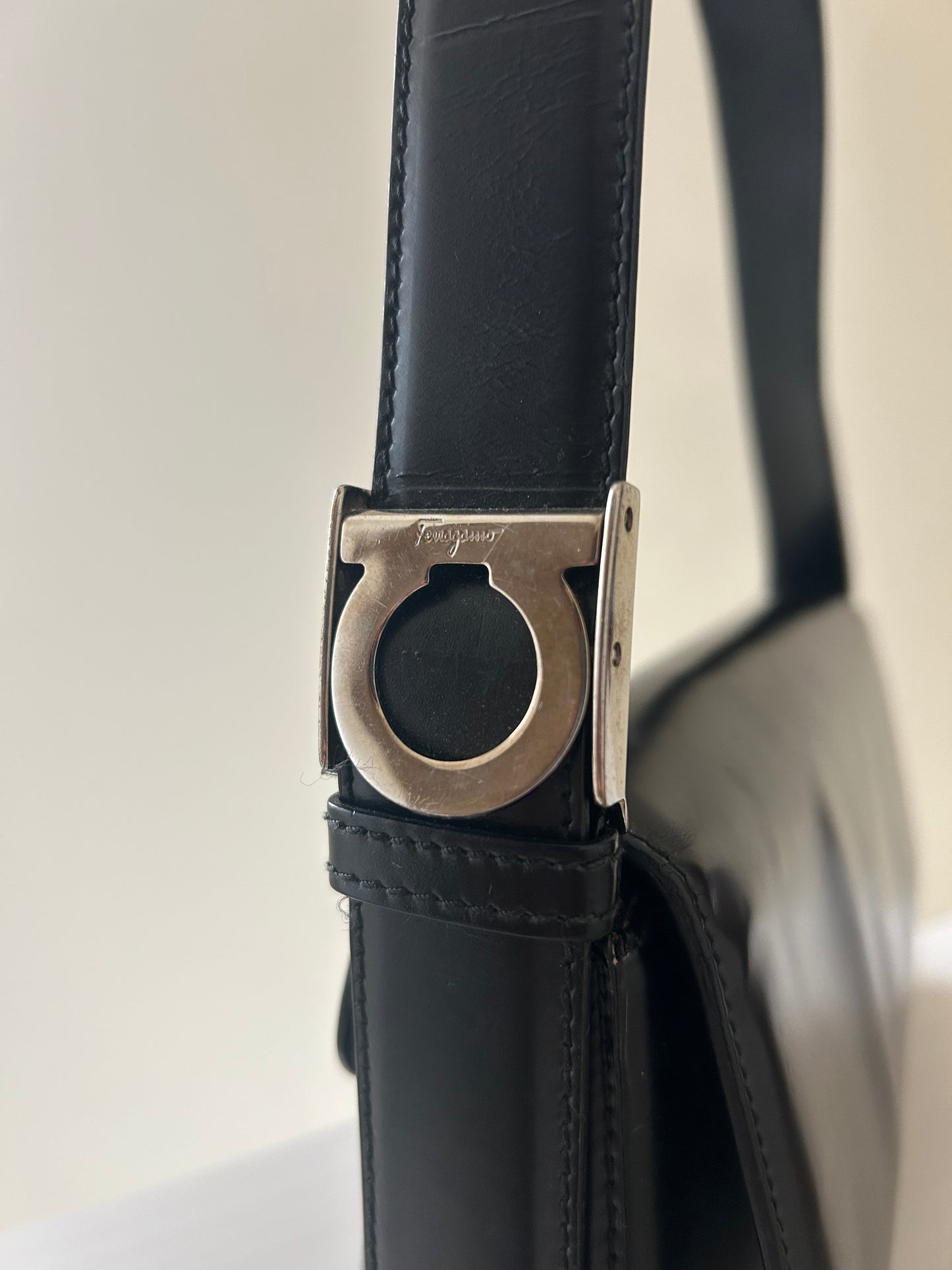 Ferragamo Y2K Patent Leather East West Bag