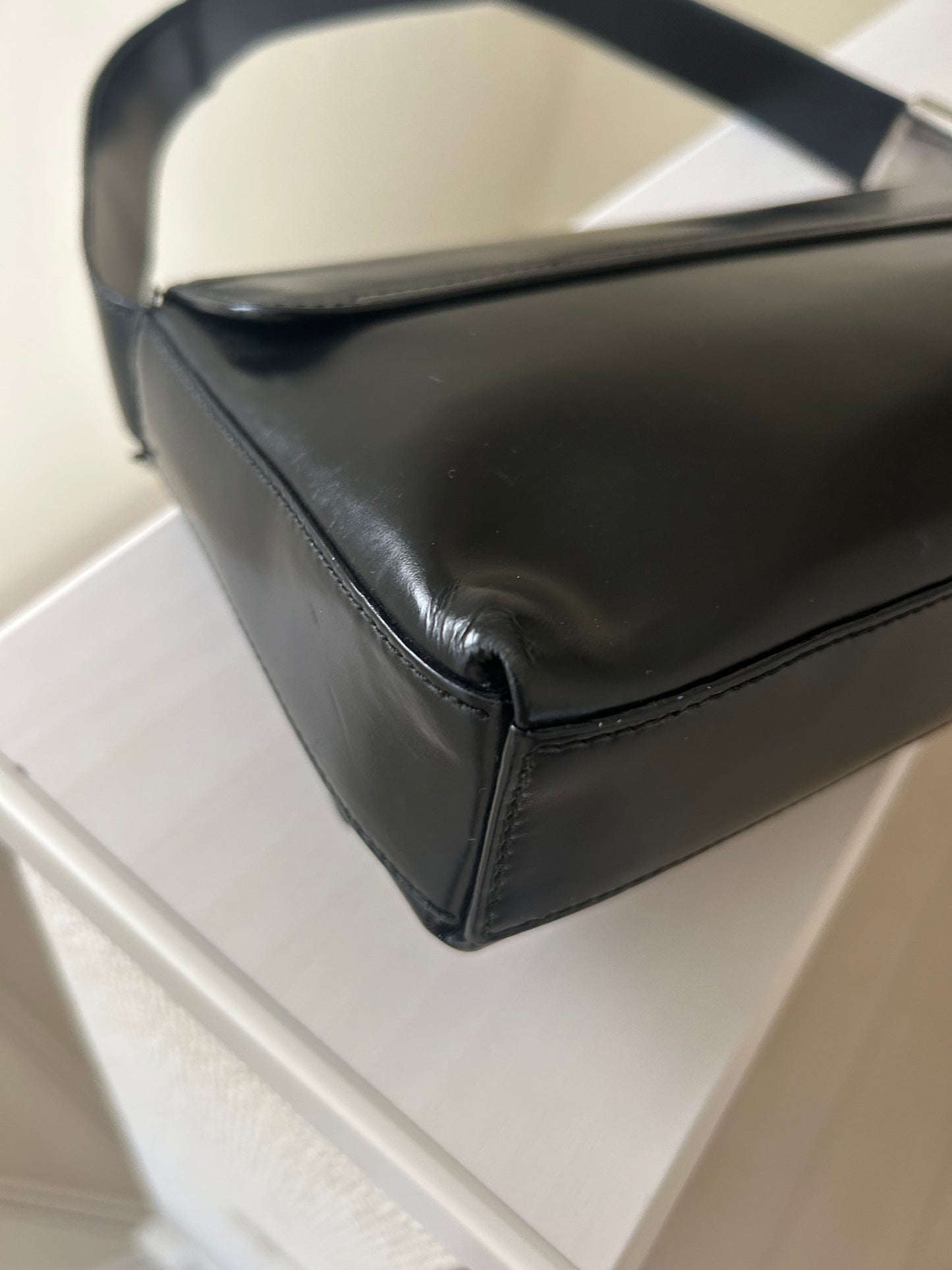 Ferragamo Y2K Patent Leather East West Bag