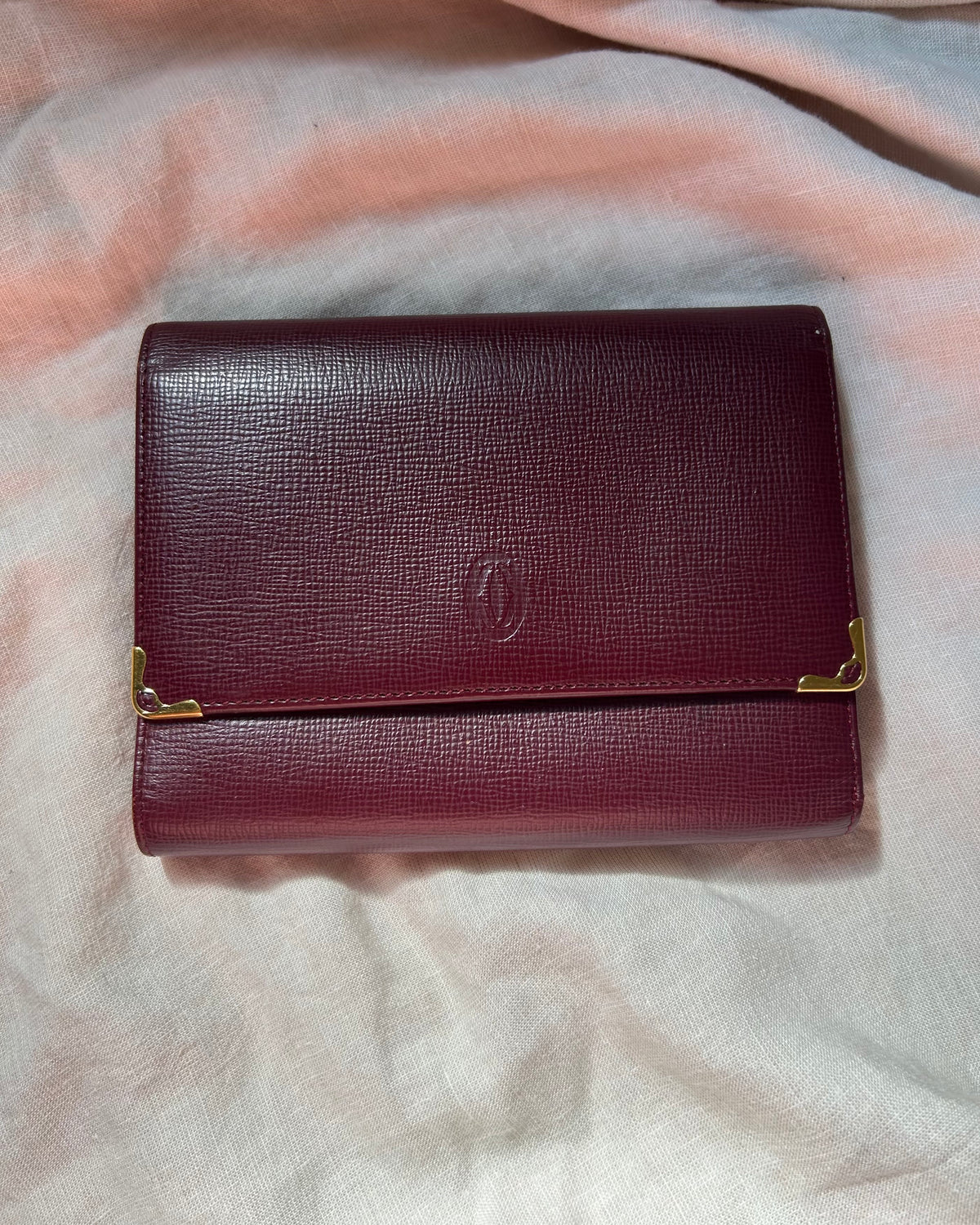 Cartier Tri-fold Wallet with Checkbook Holder