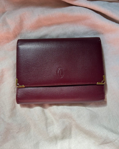 Cartier Tri-fold Wallet with Checkbook Holder