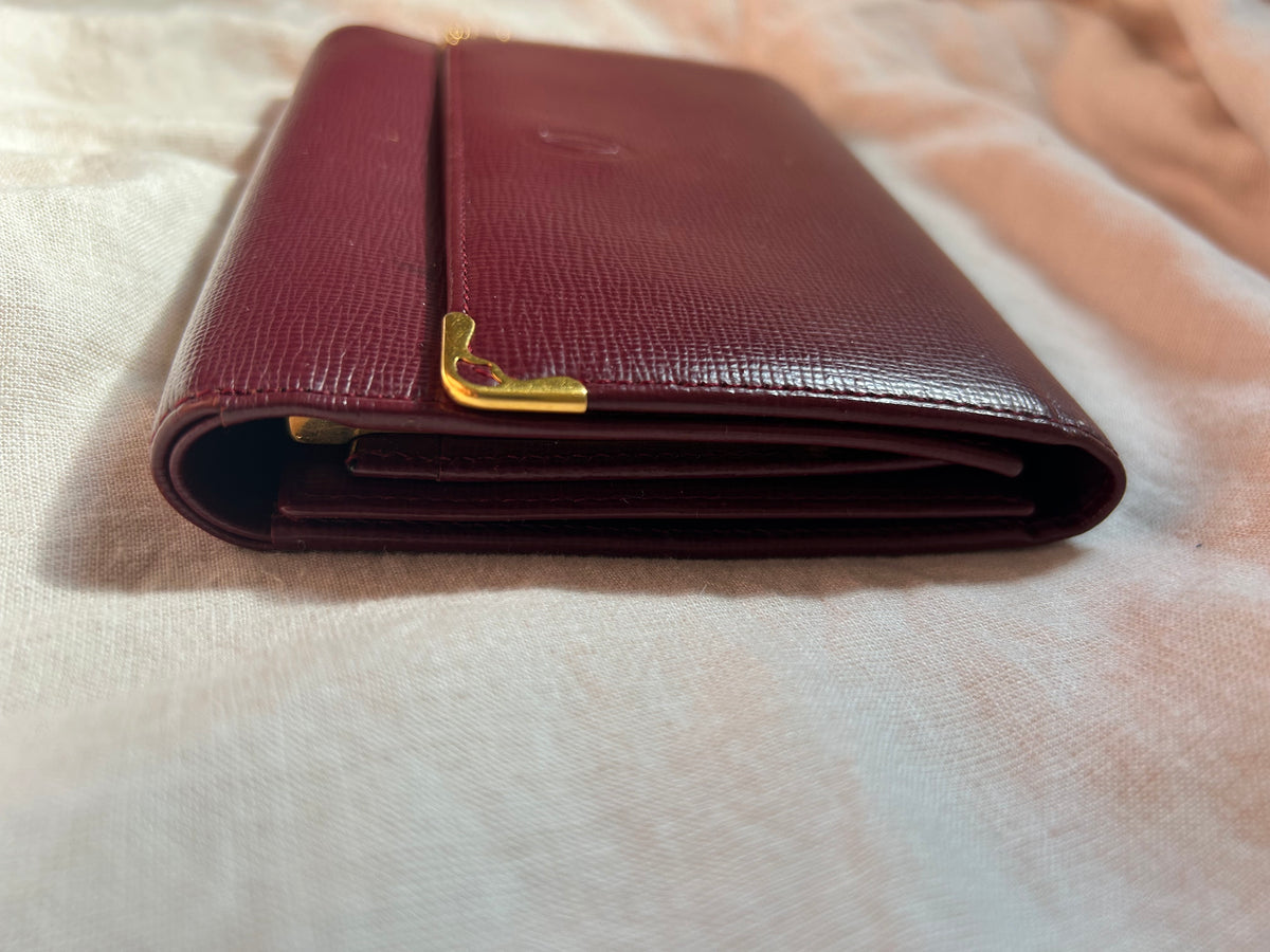 Cartier Tri-fold Wallet with Checkbook Holder