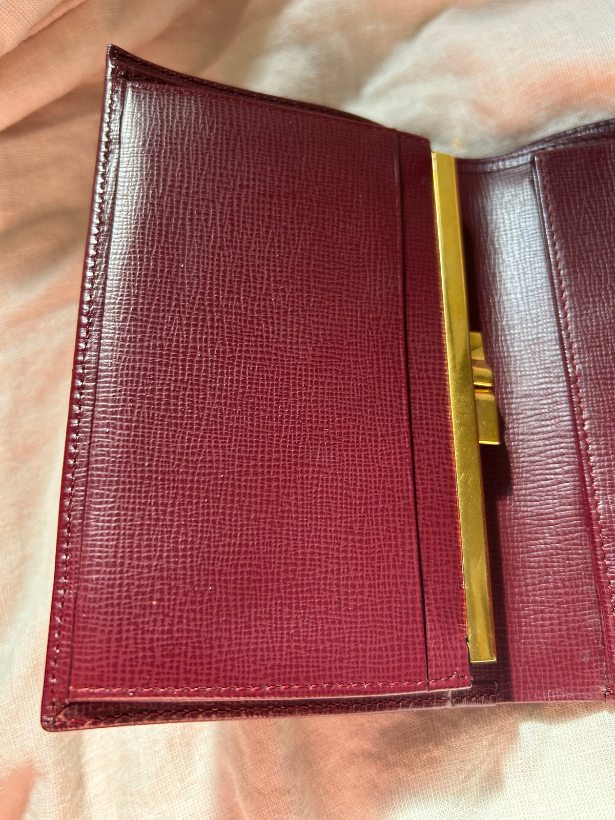 Cartier Tri-fold Wallet with Checkbook Holder