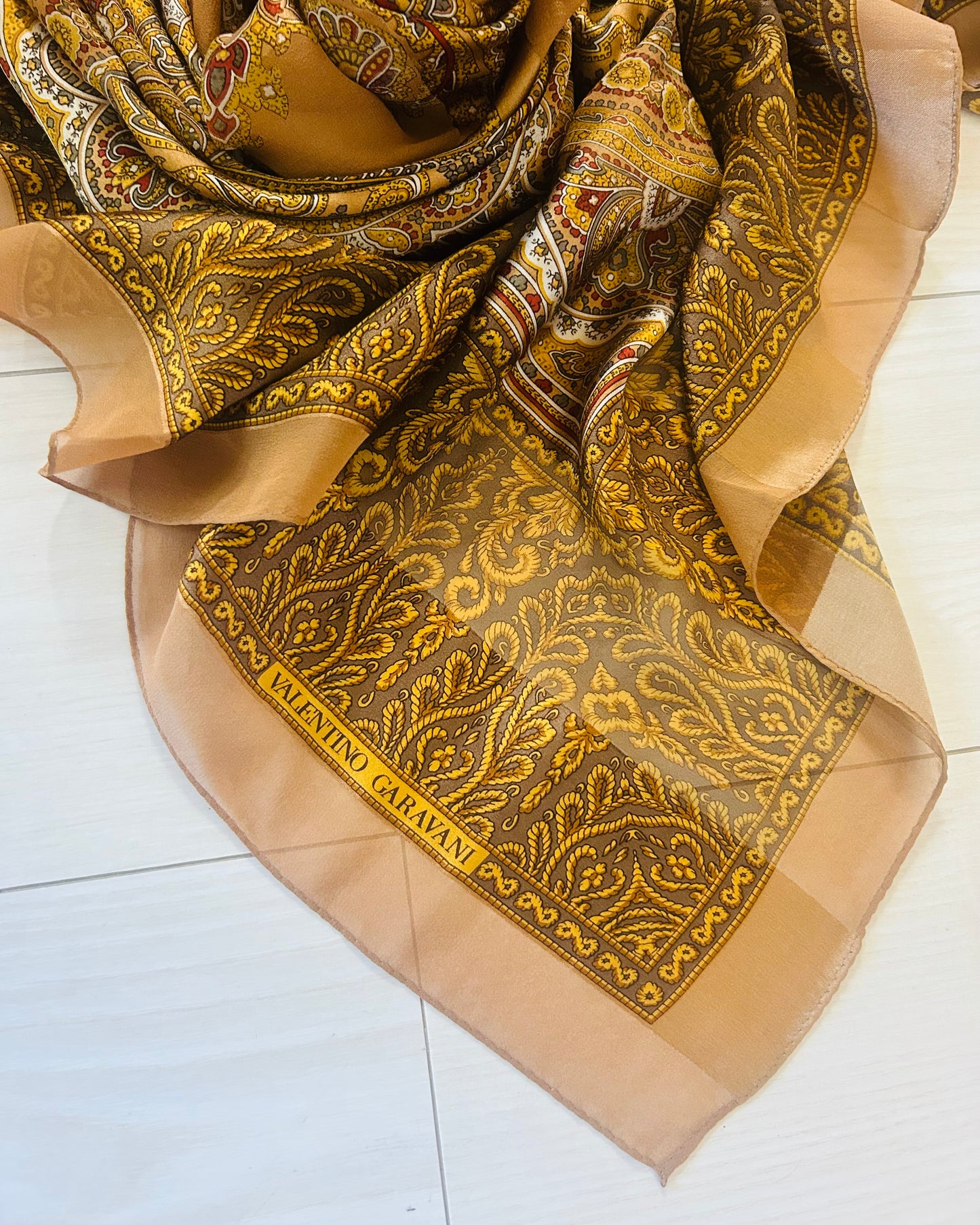 Valentino Garavani Paisley Chiffon Scarf