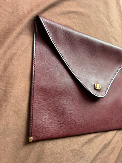 Vintage Balenciaga Leather Envelope, A4 Size
