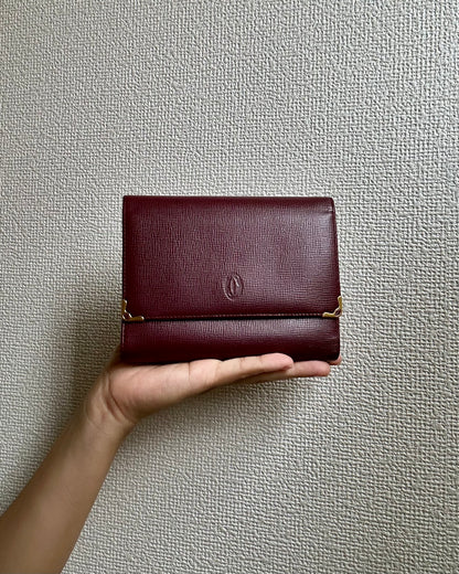 Cartier Tri-fold Wallet with Checkbook Holder