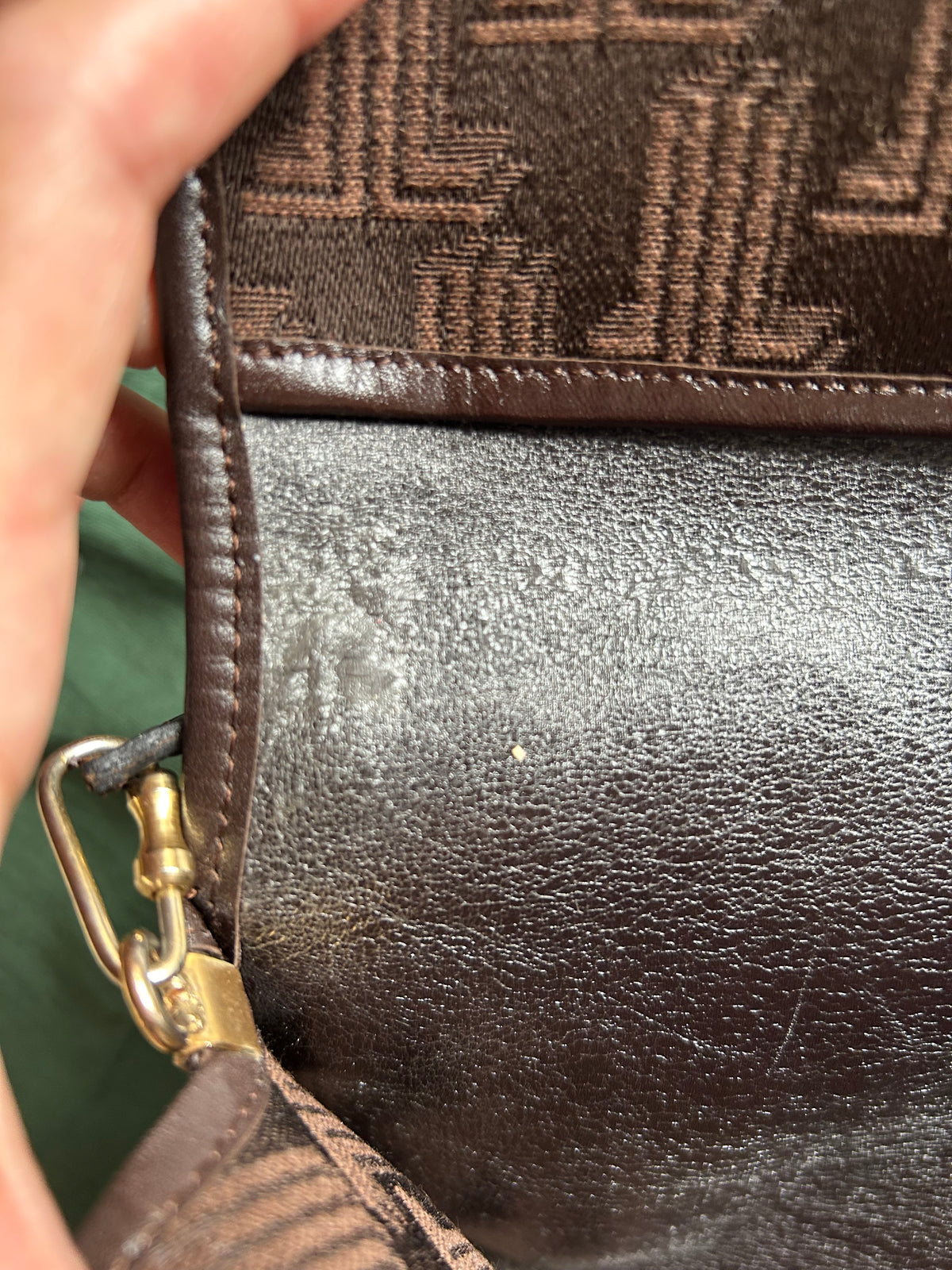 80s Lanvin Monogram Canvas Convertible Clutch Bag