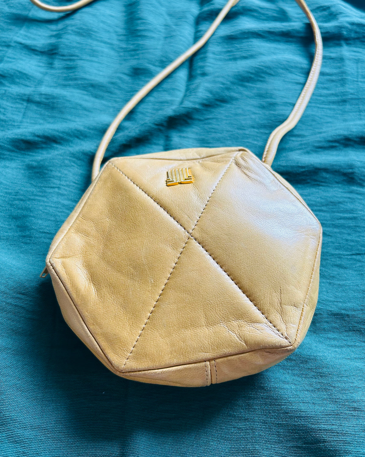 Lanvin Hexagon Mustard Mini Sling Bag