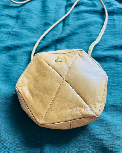 Lanvin Hexagon Mustard Mini Sling Bag
