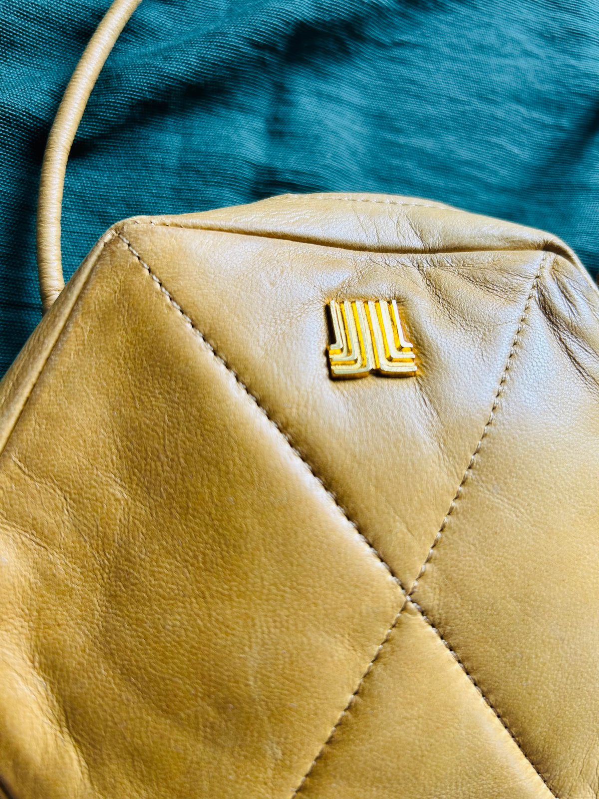 Lanvin Hexagon Mustard Mini Sling Bag