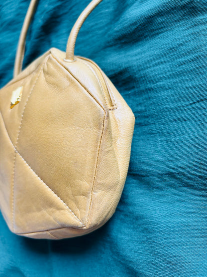 Lanvin Hexagon Mustard Mini Sling Bag