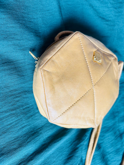 Lanvin Hexagon Mustard Mini Sling Bag