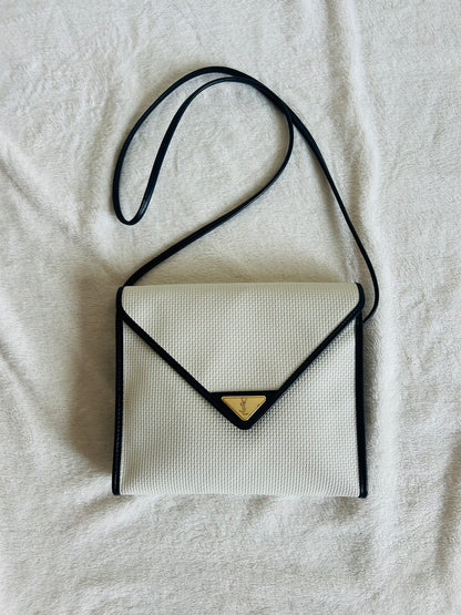 Yves Saint Laurent Coated Canvas Bi-color Sling