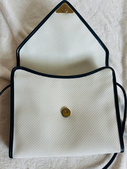 Yves Saint Laurent Coated Canvas Bi-color Sling