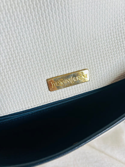 Yves Saint Laurent Coated Canvas Bi-color Sling