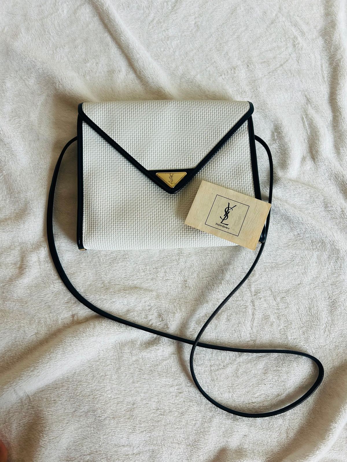 Yves Saint Laurent Coated Canvas Bi-color Sling