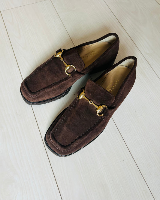 Gucci Chunky Suede Loafers EU 35.5
