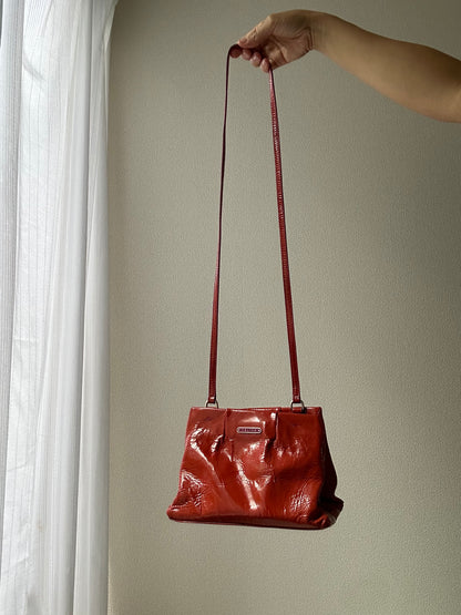 Celine Red Patent Leather Sling