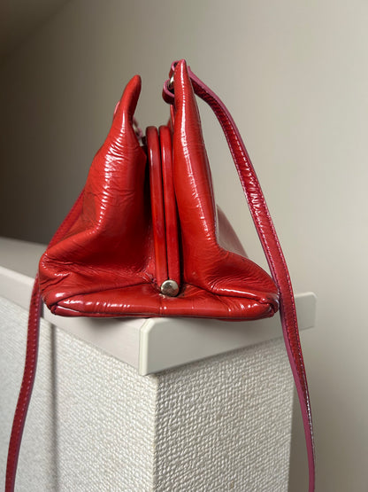 Celine Red Patent Leather Sling