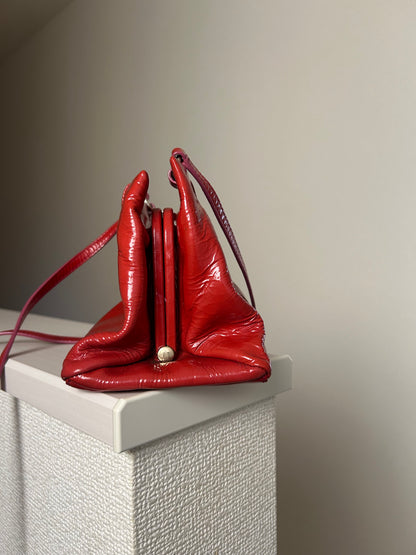 Celine Red Patent Leather Sling
