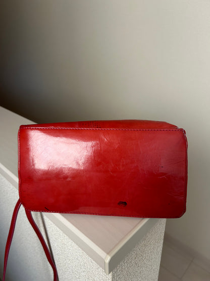 Celine Red Patent Leather Sling