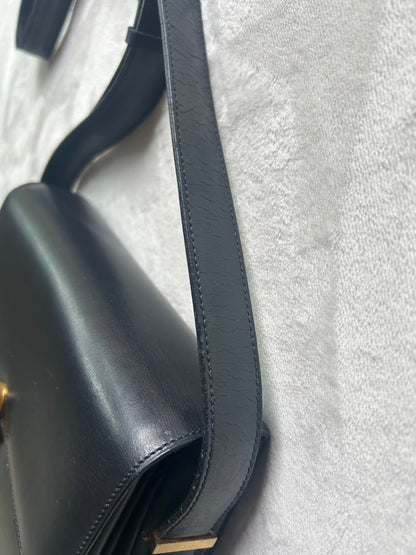 Celine Navy Horsebit Turnlock Logo