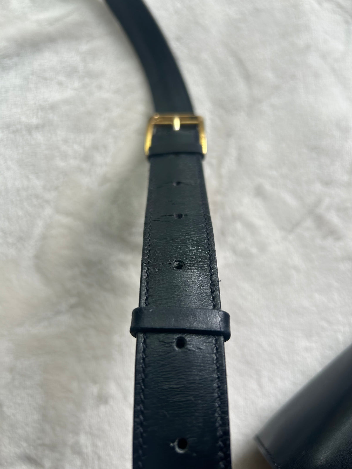 Celine Navy Horsebit Turnlock Logo