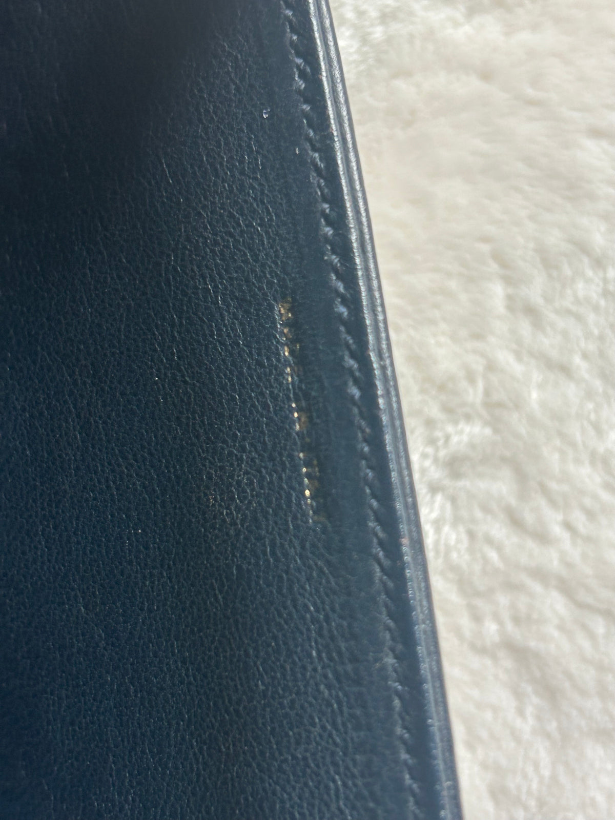 Celine Navy Horsebit Turnlock Logo