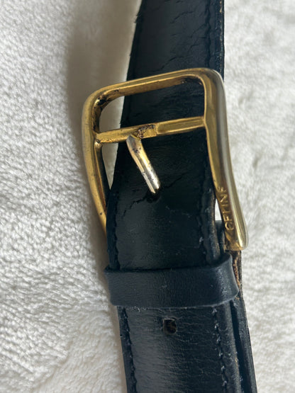 Celine Navy Horsebit Turnlock Logo