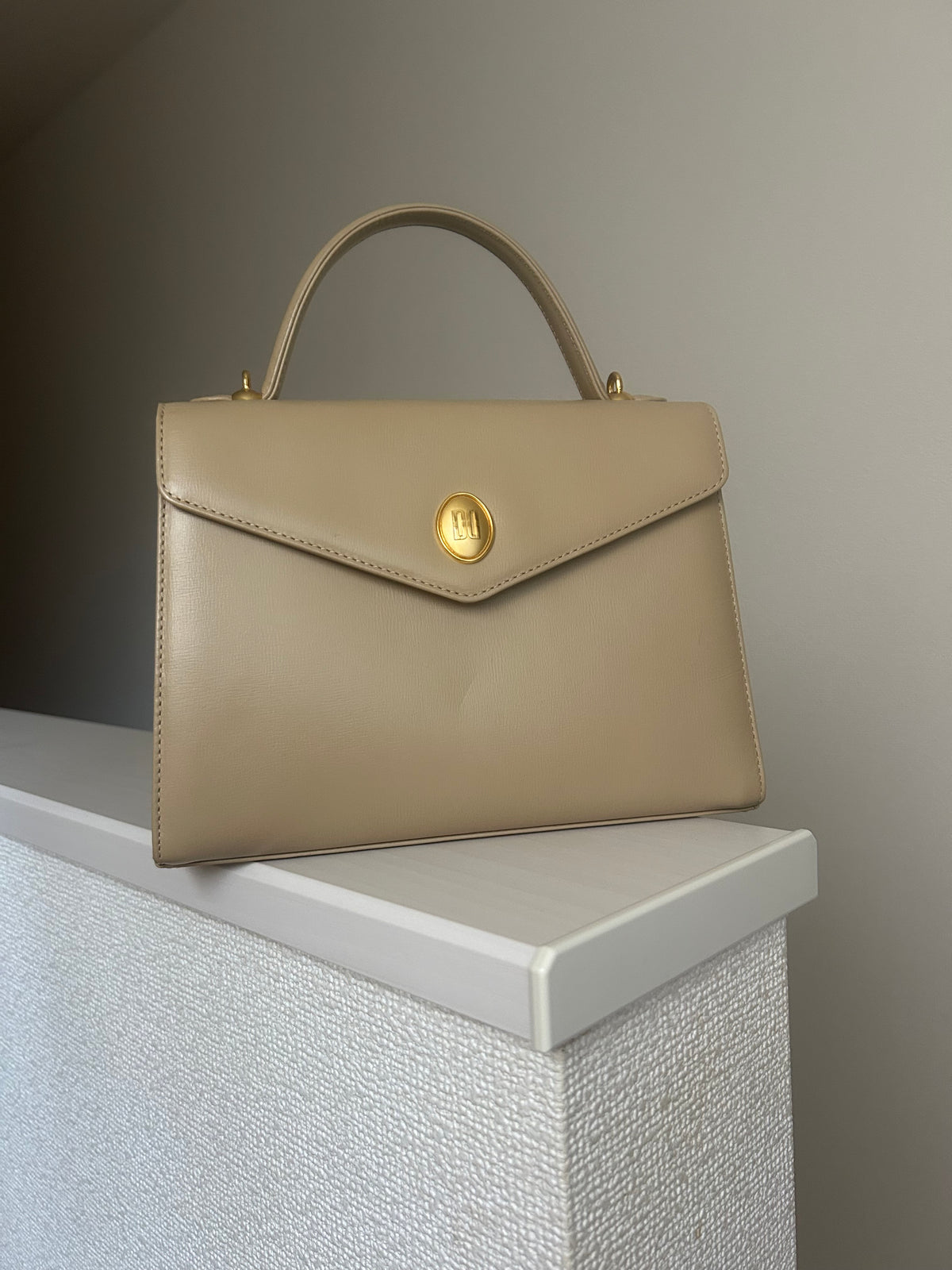 Daks London Pale Khaki Trapezoid Three-Way Bag