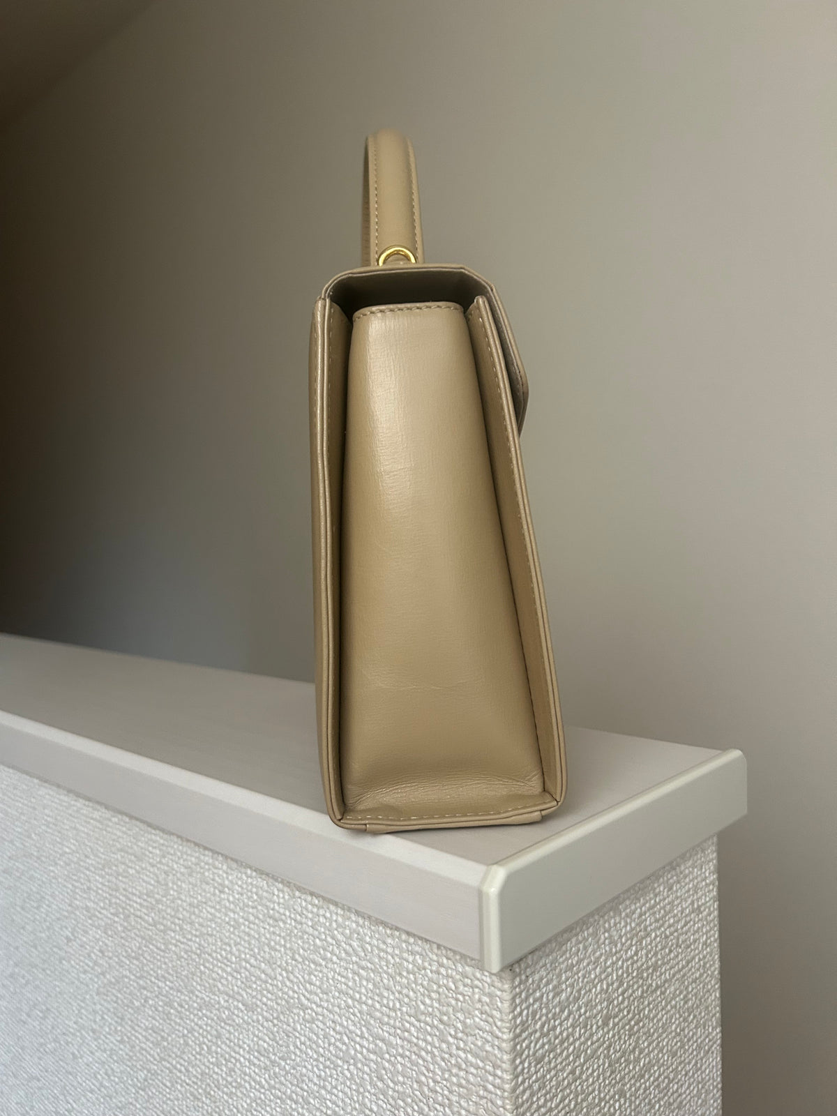 Daks London Pale Khaki Trapezoid Three-Way Bag