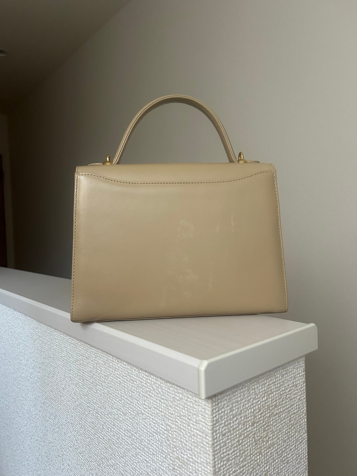 Daks London Pale Khaki Trapezoid Three-Way Bag