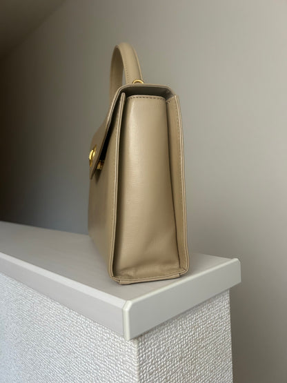 Daks London Pale Khaki Trapezoid Three-Way Bag
