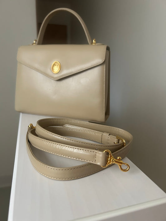 Daks London Pale Khaki Trapezoid Three-Way Bag