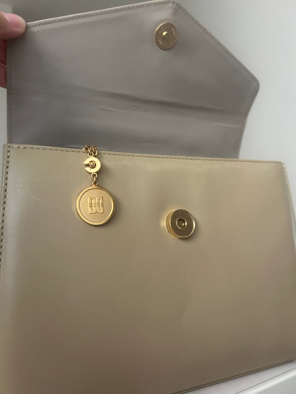 Daks London Pale Khaki Trapezoid Three-Way Bag