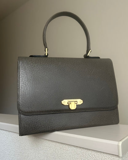 Valentino Garavani Gray Trapezoid Hand Bag