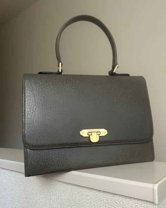 Valentino Garavani Gray Trapezoid Hand Bag