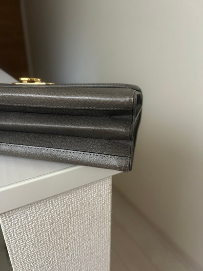 Valentino Garavani Gray Trapezoid Hand Bag