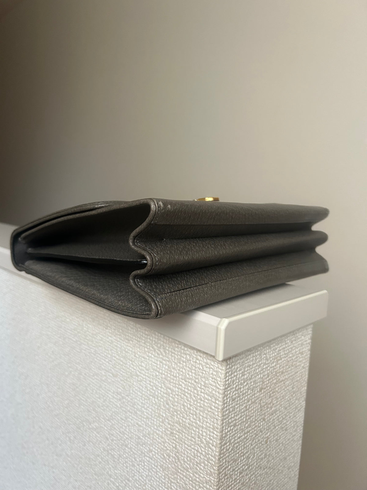 Valentino Garavani Gray Trapezoid Hand Bag
