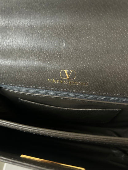 Valentino Garavani Gray Trapezoid Hand Bag