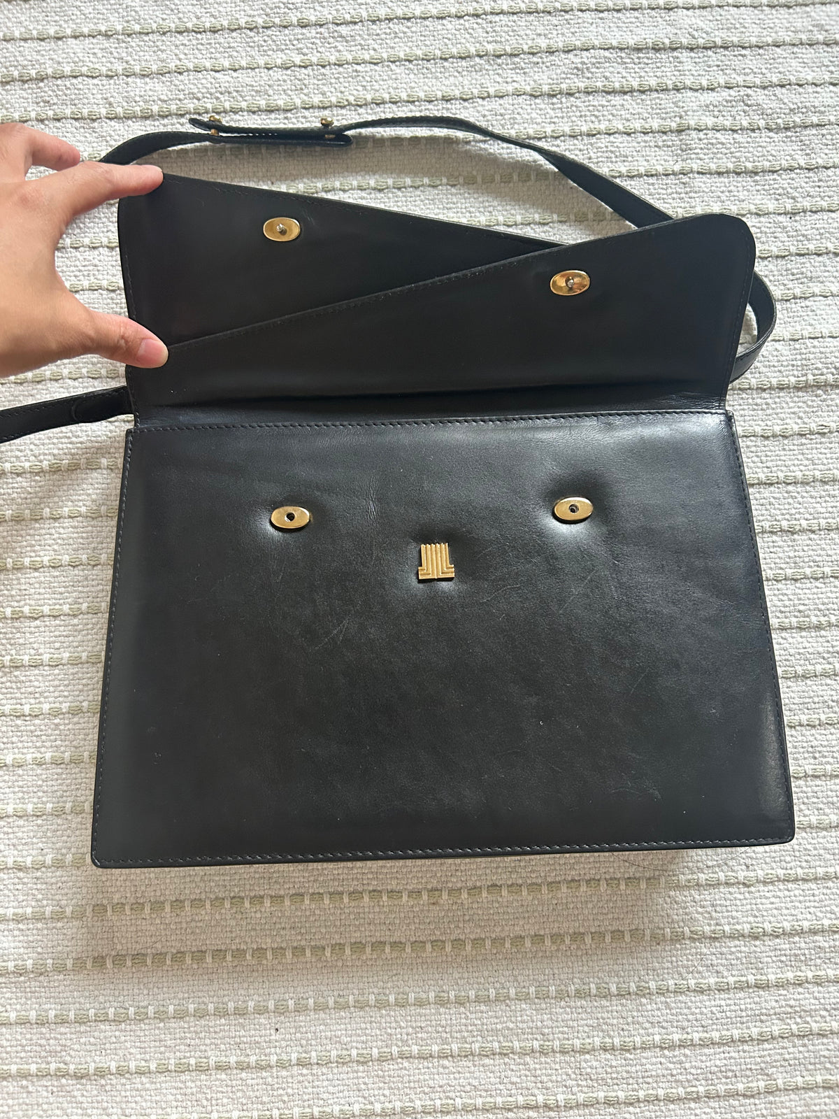 Lanvin Asymmetrical Flap Three-Way Bag