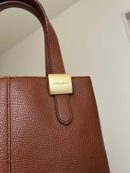 Burberry Brown Leather Hand Bag