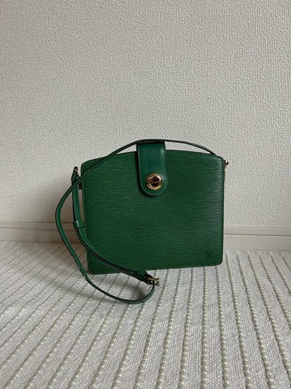 Louis Vuitton Green Epi Turnlock Shoulder Bag