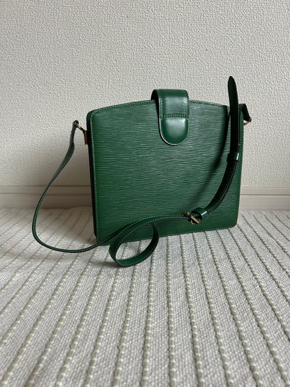Louis Vuitton Green Epi Turnlock Shoulder Bag