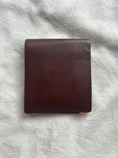 Valentino Garavani Dark Brown Bi-Fold Wallet with Coin Compartment
