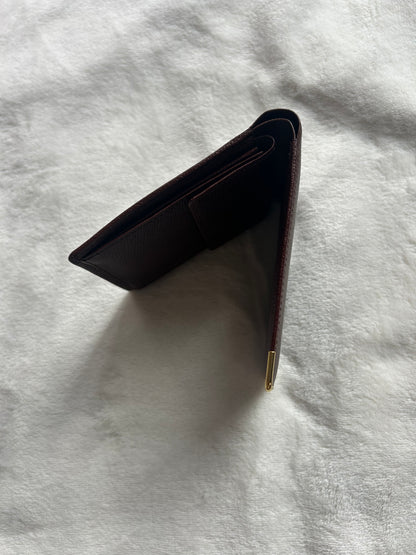 Valentino Garavani Dark Brown Bi-Fold Wallet with Coin Compartment