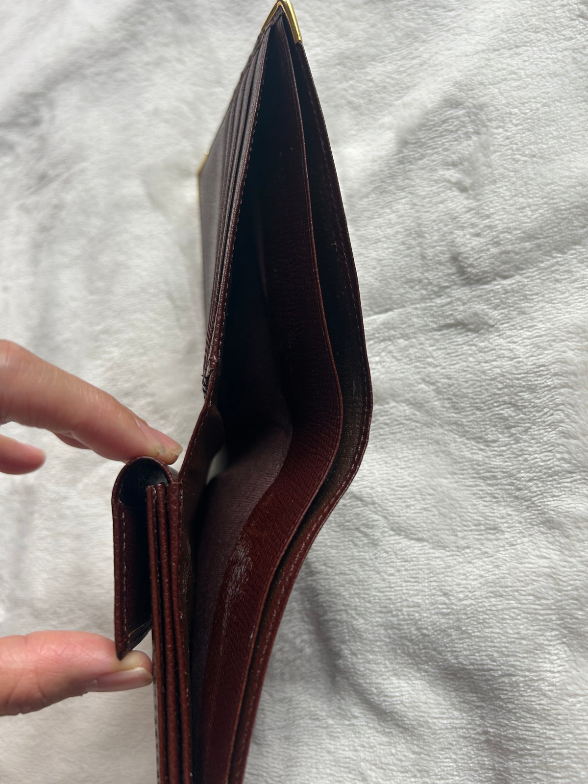 Valentino Garavani Dark Brown Bi-Fold Wallet with Coin Compartment